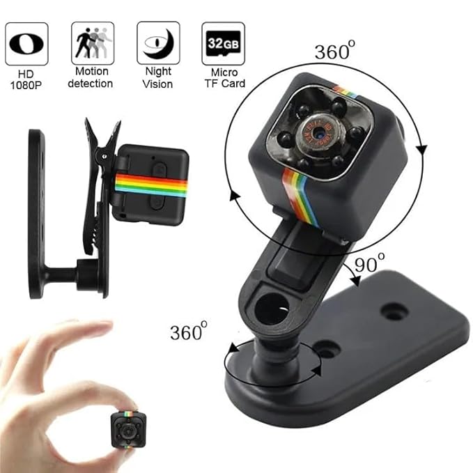 1080P Mini Spy Camera with Low Light Vision, Mini Portable Security Camera, Hidden Camera with Audio and Video Recorder