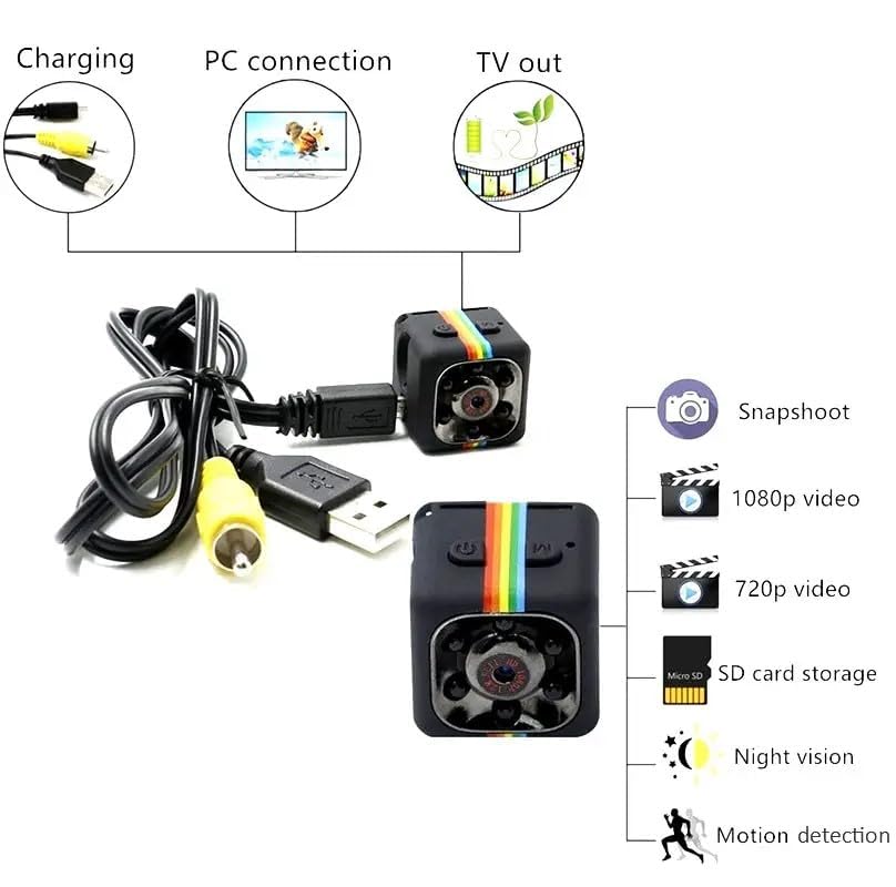 1080P Mini Spy Camera with Low Light Vision, Mini Portable Security Camera, Hidden Camera with Audio and Video Recorder