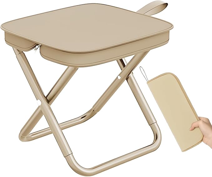 Handbag Folding Stool, Picnic Lightweight Folding Stool, Stability & Comfort Portable Camp Chairs for Beach, Backpacking
