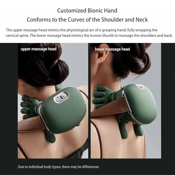 Heated Massager, Electric Deep Tissue 4D Kneading Massage, Simulated Human Hand Design for Pain Relief and Muscle Relax
