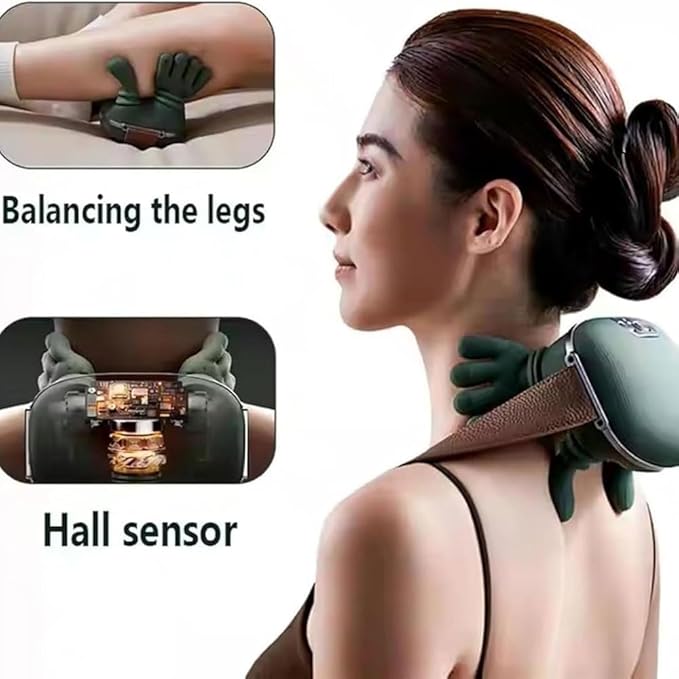 Heated Massager, Electric Deep Tissue 4D Kneading Massage, Simulated Human Hand Design for Pain Relief and Muscle Relax