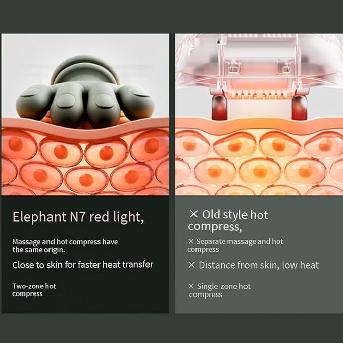 Heated Massager, Electric Deep Tissue 4D Kneading Massage, Simulated Human Hand Design for Pain Relief and Muscle Relax