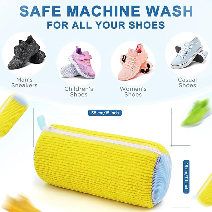 Shoe Washing Machine Bag, Shoe Laundry Bags for Sneakers, Reusable Shoe Cleaning Bag for All Shoe Sizes(Laundry shoe bag)