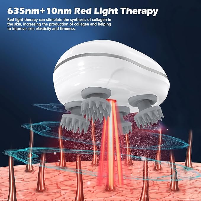 Electric Head,Scalp Massager |  3 Speed Mode Handheld.Portable,Scalp Scratcher Body Massager for Hair Growth,Deep Clean & Stress Relaxation