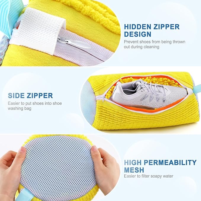 Shoe Washing Machine Bag, Shoe Laundry Bags for Sneakers, Reusable Shoe Cleaning Bag for All Shoe Sizes(Laundry shoe bag)