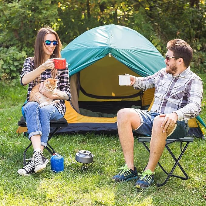 Handbag Folding Stool, Picnic Lightweight Folding Stool, Stability & Comfort Portable Camp Chairs for Beach, Backpacking